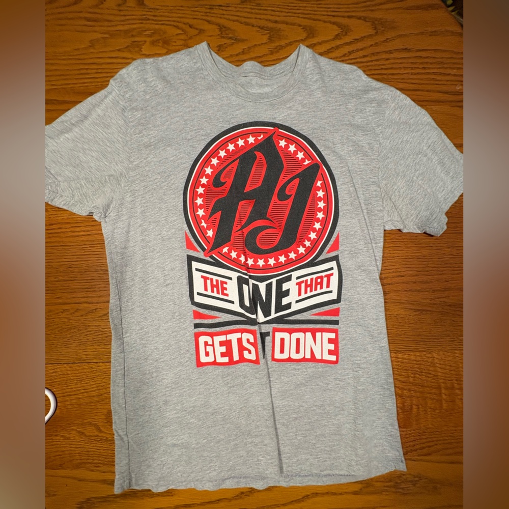 WWE Gray and Red Graphic Tee